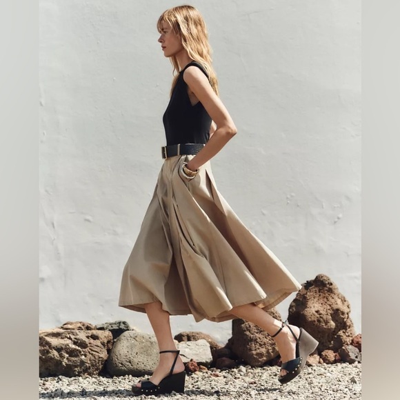 NWT ZARA SHOULDER PAD DRESS - Picture 7 of 12